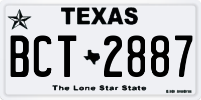 TX license plate BCT2887