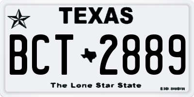 TX license plate BCT2889