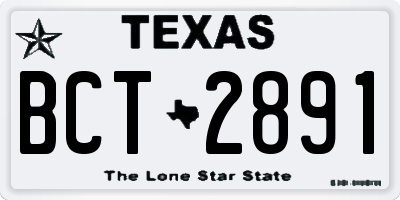 TX license plate BCT2891