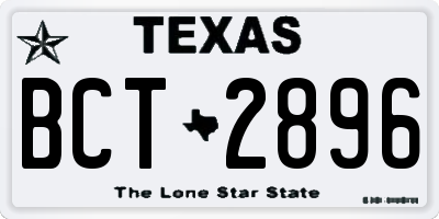 TX license plate BCT2896