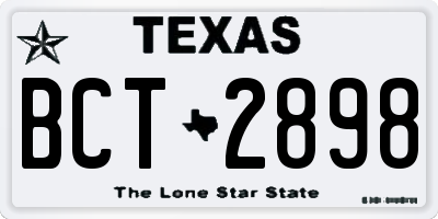 TX license plate BCT2898