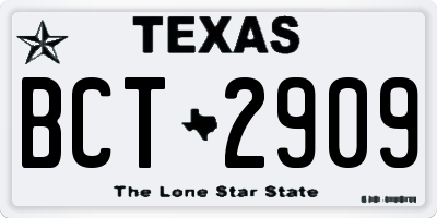 TX license plate BCT2909