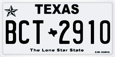 TX license plate BCT2910