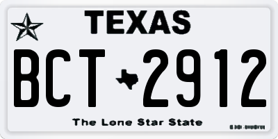 TX license plate BCT2912