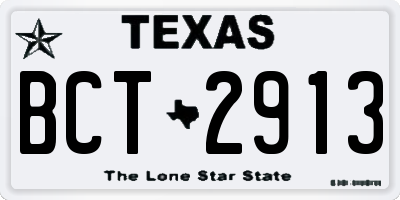 TX license plate BCT2913