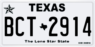 TX license plate BCT2914