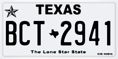TX license plate BCT2941