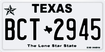 TX license plate BCT2945