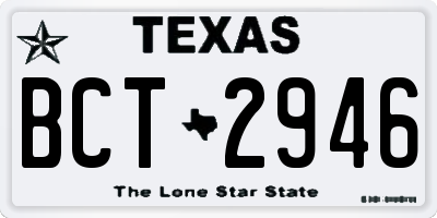 TX license plate BCT2946