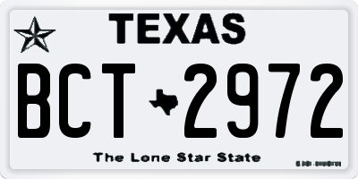 TX license plate BCT2972