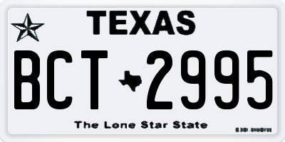 TX license plate BCT2995