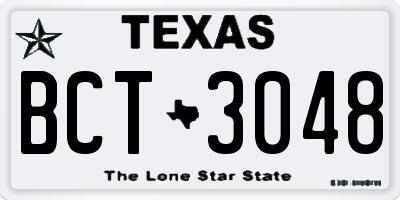 TX license plate BCT3048
