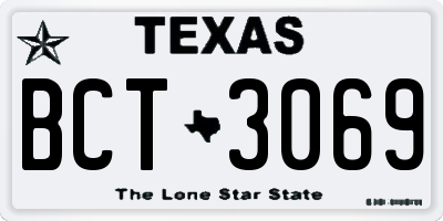 TX license plate BCT3069