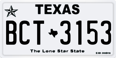 TX license plate BCT3153
