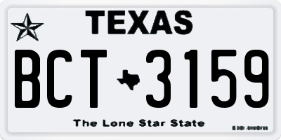 TX license plate BCT3159