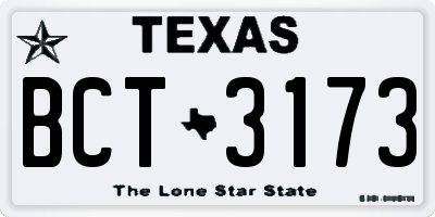 TX license plate BCT3173
