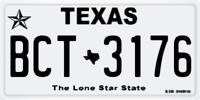 TX license plate BCT3176