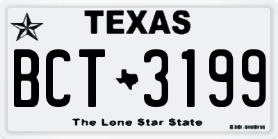 TX license plate BCT3199