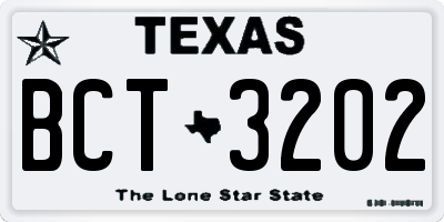 TX license plate BCT3202