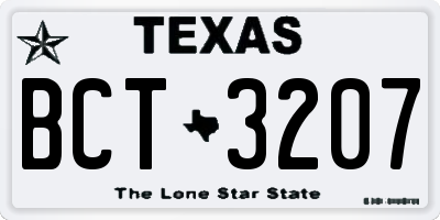TX license plate BCT3207