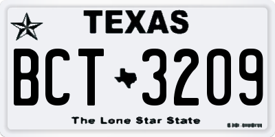 TX license plate BCT3209
