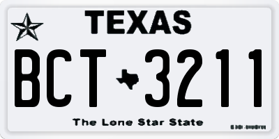 TX license plate BCT3211