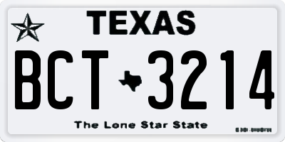TX license plate BCT3214