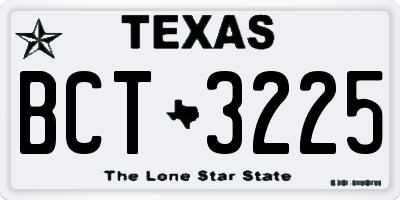 TX license plate BCT3225