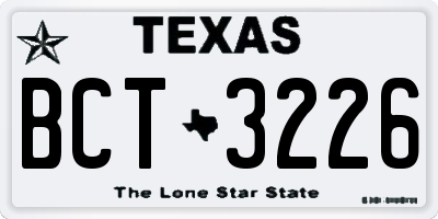 TX license plate BCT3226