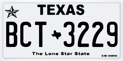 TX license plate BCT3229