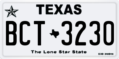 TX license plate BCT3230