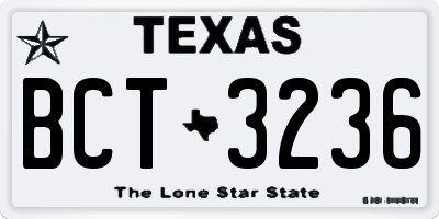 TX license plate BCT3236