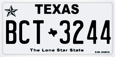 TX license plate BCT3244
