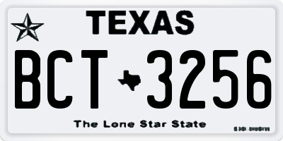 TX license plate BCT3256