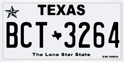 TX license plate BCT3264