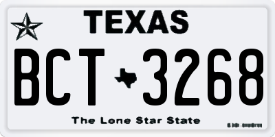 TX license plate BCT3268