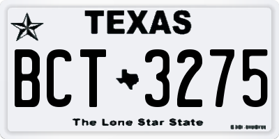TX license plate BCT3275