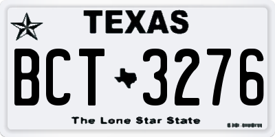 TX license plate BCT3276