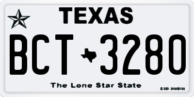 TX license plate BCT3280