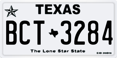 TX license plate BCT3284