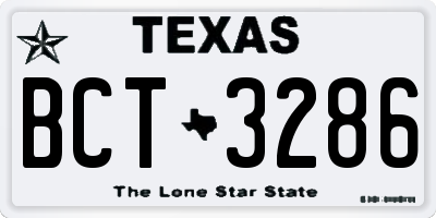TX license plate BCT3286