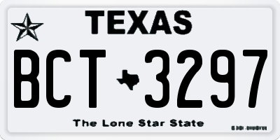 TX license plate BCT3297