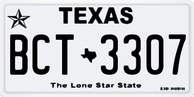 TX license plate BCT3307
