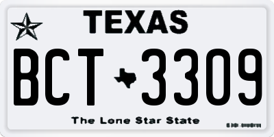 TX license plate BCT3309