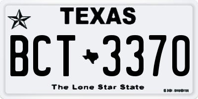 TX license plate BCT3370