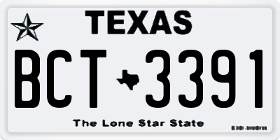 TX license plate BCT3391