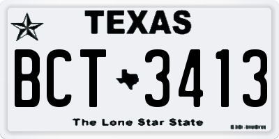 TX license plate BCT3413