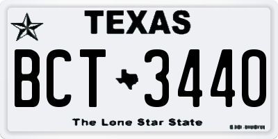 TX license plate BCT3440