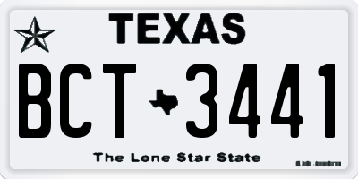 TX license plate BCT3441