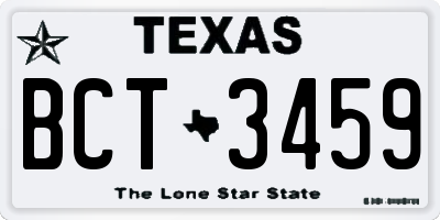 TX license plate BCT3459